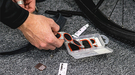 How to use a tyre-puncture repair kit